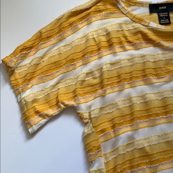 Rain Brunout Stripe Short Sleeve Top Woman’s Small - Picture 3 of 4